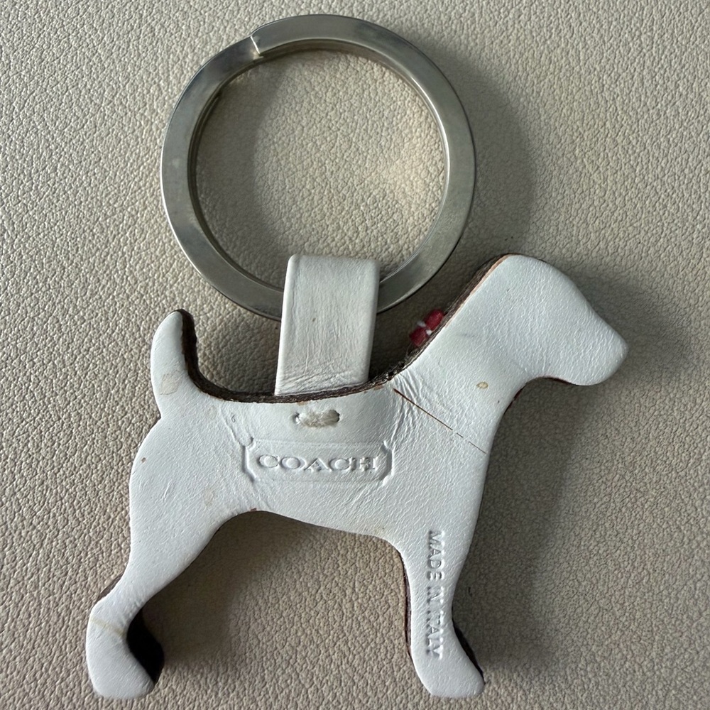 Coach Jack Russell Terrier Dog Keychain Fob Bag Charm - Picture 2 of 2